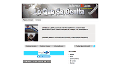 Desktop Screenshot of loqueseoculta.informe25.com